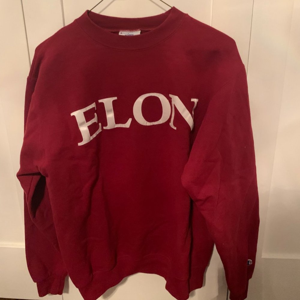 Unisex Champion Red Elon Sweatshirt